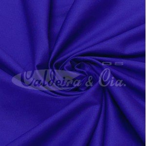 Tecido Tricoline Silky Lisa cor - 4000 (Azul Royal)